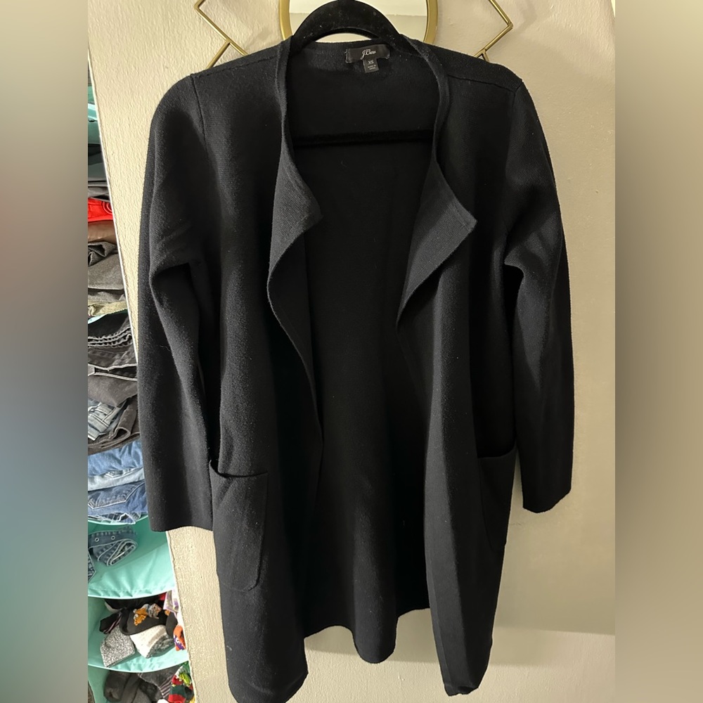 J Crew XS black cardigan